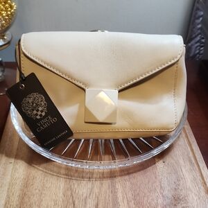 Vince Camuto Coconut Cream Crossbody Genuine Leather NWT